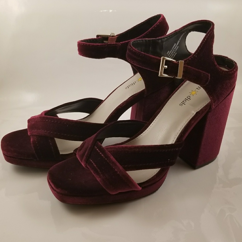 Velvet Platform Sandals